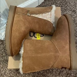Ugg Classic Zip sparkle boots
